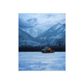 Fine Art Poster — Cozy Mountain Cabin Winter Landscape Print